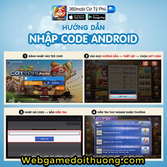 nhập giftcode-android